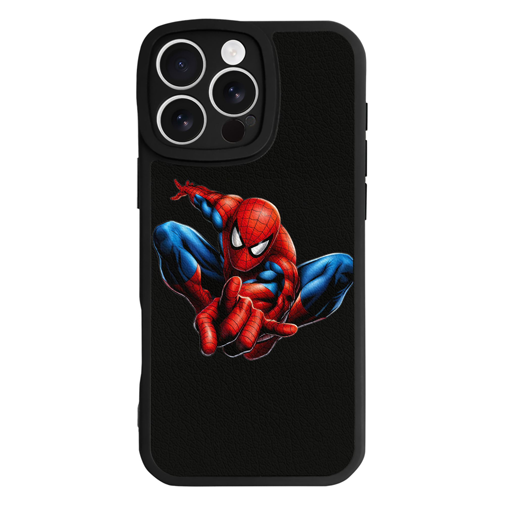 Spider Man スパイダーマン 【iPhone 16シリーズ対応】シリコンスマホケース（レザー調） 材質：シリコン